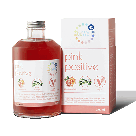 125251771 beWell Bottle 375 ml pink positive Концентрат на основе на основе грейпфрута, моринги