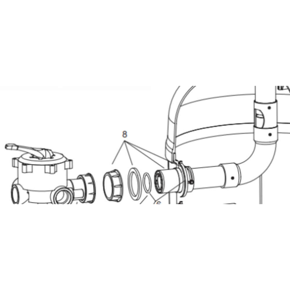 22390282 Set of bulkhead fittings/RTM CS filter Набор штуцеров для фильтров RTM CS, пластик